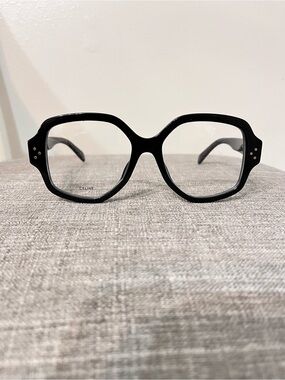 Celine Black Bold Geometric Acetate Glasses